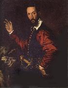 PASSEROTTI, Bartolomeo Portrait of a Gentleman with Two Dogs oil painting